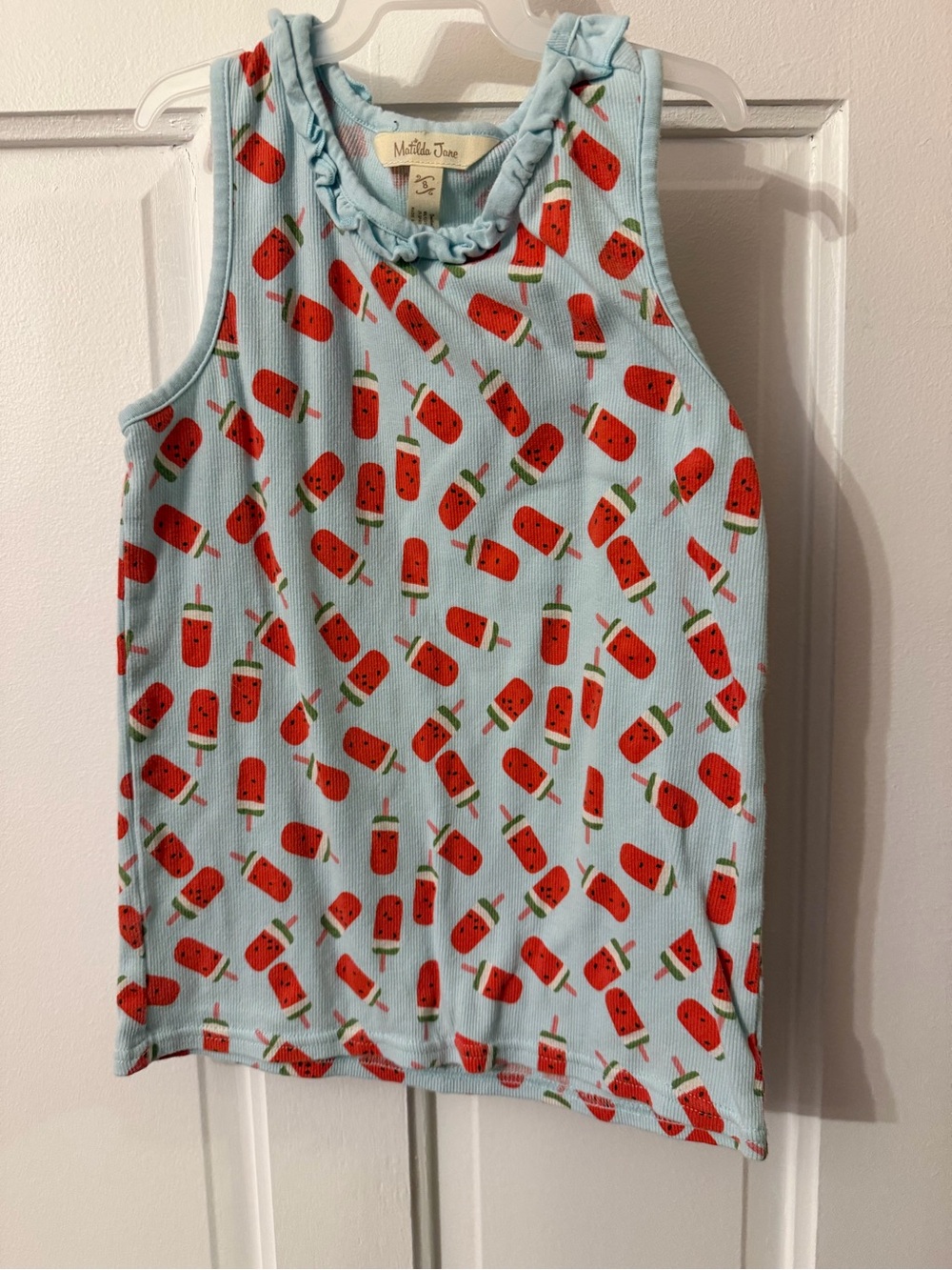 Matilda Jane Girls size 8 Watermelon Popsicle Ribbed Tank Top Summer